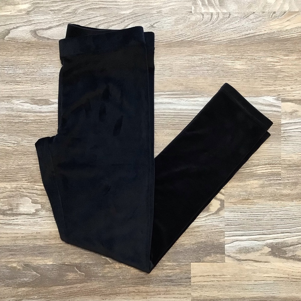 Old Navy Plush Velour Mid Rise Black Leggings XXL Plus